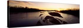River at Sunset, Platte River, Nebraska, USA-null-Stretched Canvas