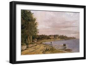 River Bank at Emilliekilde-Christen Schjellerup Kobke-Framed Giclee Print