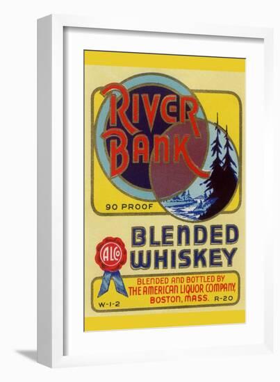 River Bank Blended Whiskey-null-Framed Art Print