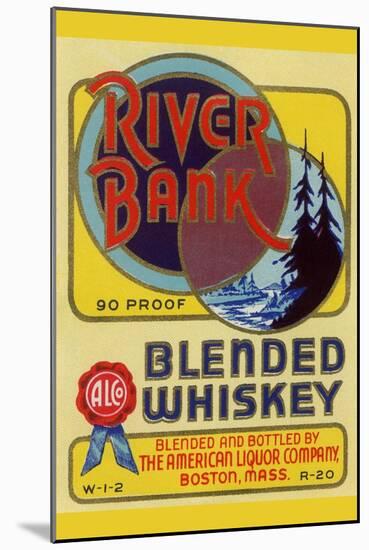 River Bank Blended Whiskey-null-Mounted Art Print