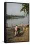 River Bank of Perfume River, Hue, Thua Thien Hue Province, Vietnam, Indochina, Southeast Asia, Asia-Nathalie Cuvelier-Framed Stretched Canvas