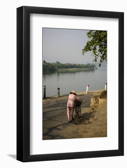 River Bank of Perfume River, Hue, Thua Thien Hue Province, Vietnam, Indochina, Southeast Asia, Asia-Nathalie Cuvelier-Framed Photographic Print