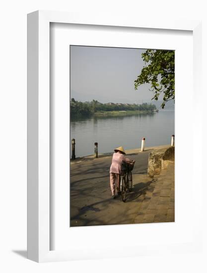 River Bank of Perfume River, Hue, Thua Thien Hue Province, Vietnam, Indochina, Southeast Asia, Asia-Nathalie Cuvelier-Framed Photographic Print