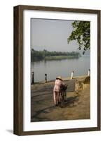 River Bank of Perfume River, Hue, Thua Thien Hue Province, Vietnam, Indochina, Southeast Asia, Asia-Nathalie Cuvelier-Framed Photographic Print