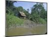 River Bank Settlement, Amazon, Peru, South America-Derek Furlong-Mounted Photographic Print