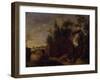 River Bank with Fence-Cornelis Gerritsz Decker-Framed Giclee Print