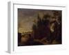 River Bank with Fence-Cornelis Gerritsz Decker-Framed Giclee Print