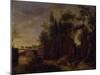 River Bank with Fence-Cornelis Gerritsz Decker-Mounted Giclee Print