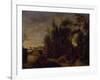 River Bank with Fence-Cornelis Gerritsz Decker-Framed Giclee Print