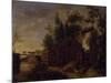 River Bank with Fence-Cornelis Gerritsz Decker-Mounted Giclee Print