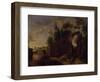 River Bank with Fence-Cornelis Gerritsz Decker-Framed Giclee Print