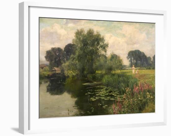 River Banks and River Blossoms, 1909-Henry John Yeend King-Framed Giclee Print