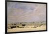 River Barges at Low Tide-Eugène Boudin-Framed Giclee Print