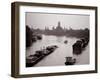 River Barges Coming Down on Chao Phraya River with a View of Wat Chaiwatthanaram, 1980-null-Framed Photographic Print