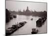River Barges Coming Down on Chao Phraya River with a View of Wat Chaiwatthanaram, 1980-null-Mounted Photographic Print