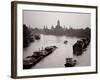 River Barges Coming Down on Chao Phraya River with a View of Wat Chaiwatthanaram, 1980-null-Framed Photographic Print