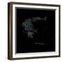 River Basins Of Greece In Rainbow Colours-Grasshopper Geography-Framed Giclee Print