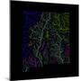 River Basins Of New Mexico In Rainbow Colours-Grasshopper Geography-Mounted Giclee Print