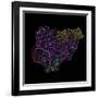 River Basins Of Nigeria In Rainbow Colours-Grasshopper Geography-Framed Giclee Print