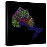 River Basins Of Ontario In Rainbow Colours-Grasshopper Geography-Stretched Canvas