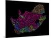 River Basins Of South Africa In Rainbow Colours-Grasshopper Geography-Mounted Giclee Print