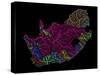 River Basins Of South Africa In Rainbow Colours-Grasshopper Geography-Stretched Canvas