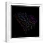 River Basins Of South Carolina In Rainbow Colours-Grasshopper Geography-Framed Giclee Print