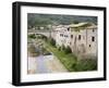 River Bed and Bridge, Lagrasse, Aude, Languedoc-Roussillon, France, Europe-Martin Child-Framed Photographic Print