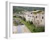 River Bed and Bridge, Lagrasse, Aude, Languedoc-Roussillon, France, Europe-Martin Child-Framed Photographic Print