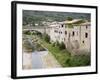 River Bed and Bridge, Lagrasse, Aude, Languedoc-Roussillon, France, Europe-Martin Child-Framed Photographic Print