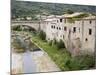 River Bed and Bridge, Lagrasse, Aude, Languedoc-Roussillon, France, Europe-Martin Child-Mounted Photographic Print