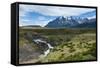 River before the Torres Del Paine National Park, Patagonia, Chile, South America-Michael Runkel-Framed Stretched Canvas