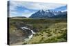 River before the Torres Del Paine National Park, Patagonia, Chile, South America-Michael Runkel-Stretched Canvas