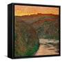 River Bend-Claude Monet-Framed Stretched Canvas