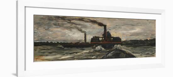 River Boat, c.1860-Charles Francois Daubigny-Framed Giclee Print