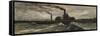 River Boat, c.1860-Charles Francois Daubigny-Framed Stretched Canvas
