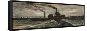 River Boat, c.1860-Charles Francois Daubigny-Framed Stretched Canvas