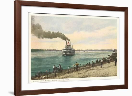 River Boat, Rock Island, Illinois-null-Framed Art Print