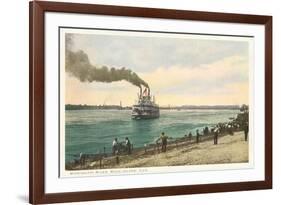 River Boat, Rock Island, Illinois-null-Framed Art Print