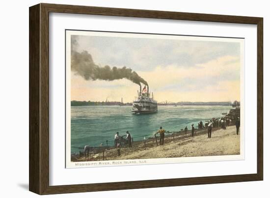 River Boat, Rock Island, Illinois-null-Framed Art Print