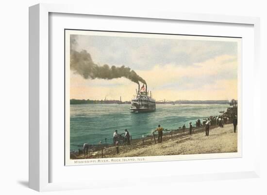 River Boat, Rock Island, Illinois-null-Framed Art Print