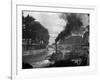 River Boat Smoke Passes along the River Seine-Andreas Feininger-Framed Photographic Print