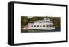 River Boat-Tim Knepp-Framed Stretched Canvas