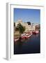 River Boats Moored on the River Ouse at the Guildhall-Mark Sunderland-Framed Photographic Print