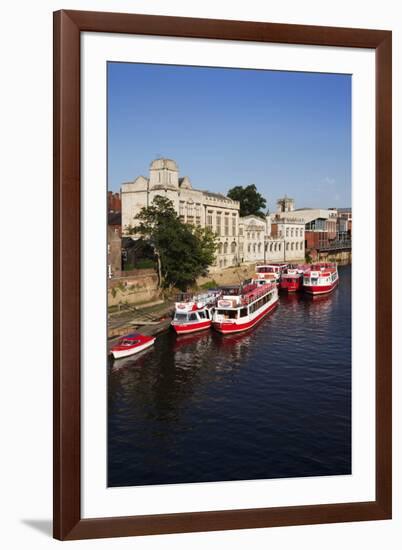 River Boats Moored on the River Ouse at the Guildhall-Mark Sunderland-Framed Photographic Print