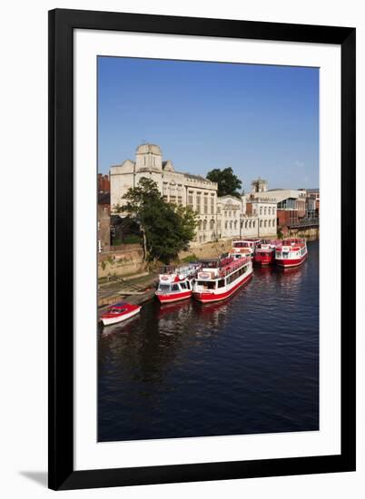 River Boats Moored on the River Ouse at the Guildhall-Mark Sunderland-Framed Photographic Print