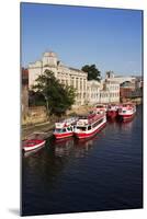 River Boats Moored on the River Ouse at the Guildhall-Mark Sunderland-Mounted Photographic Print