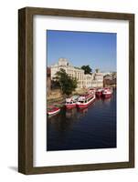 River Boats Moored on the River Ouse at the Guildhall-Mark Sunderland-Framed Photographic Print