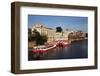 River Boats Moored on the River Ouse at the Guildhall-Mark Sunderland-Framed Photographic Print