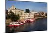 River Boats Moored on the River Ouse at the Guildhall-Mark Sunderland-Mounted Photographic Print